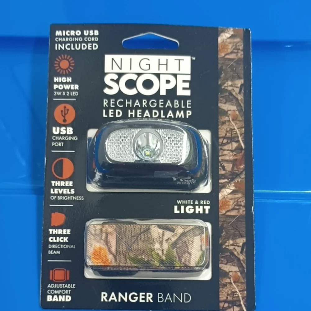 Rechargeable LED Headlamp - White & Red